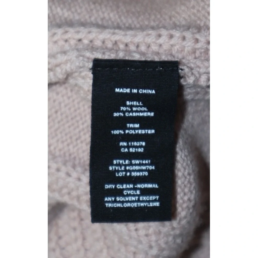 Helmut Lang Womens Cable Knit V Neck Long Sleeve Sweater Top Pink S Oversized - Picture 5 of 5